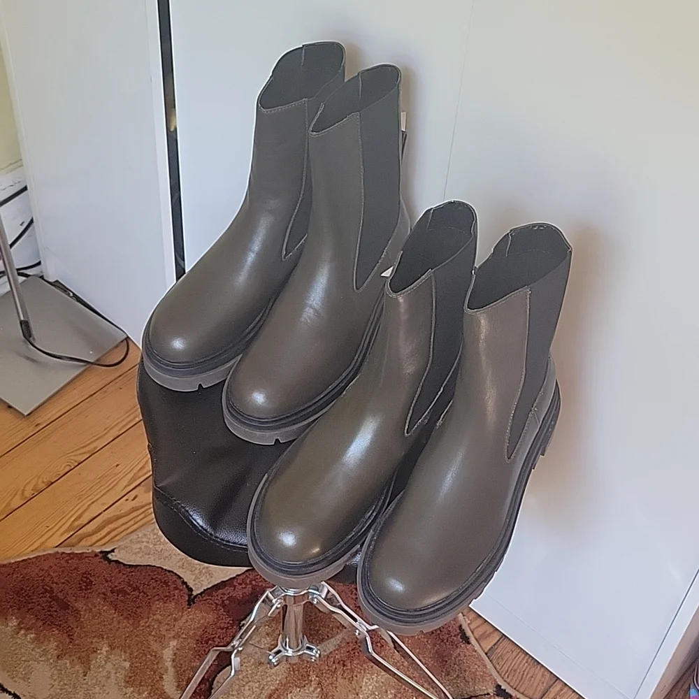 🎉HP🎉NWT ZARA LEATHER ANKLE BOOTS - Picture 10 of 17